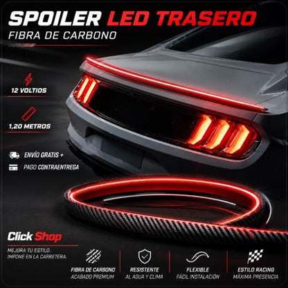 SPOILER LED FIBRA DE CARBONO