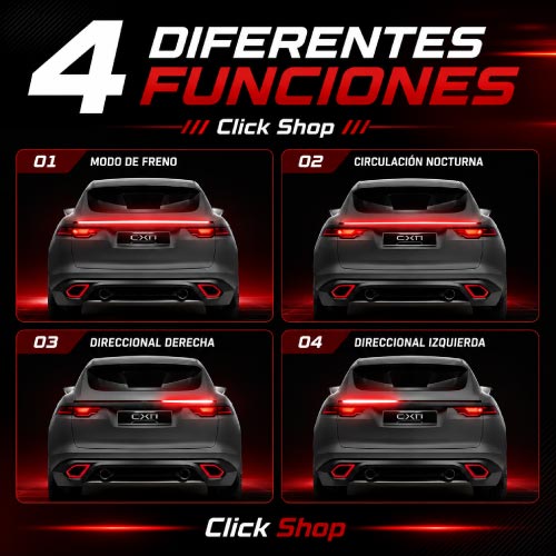 SPOILER LED FIBRA DE CARBONO