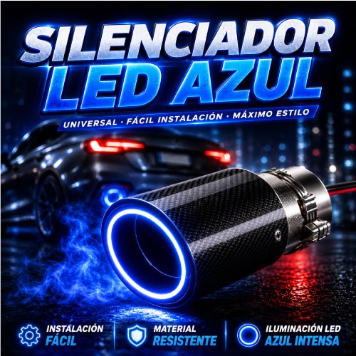 TUBO DE ESCAPE CON SILENCIADOR DE LUZ