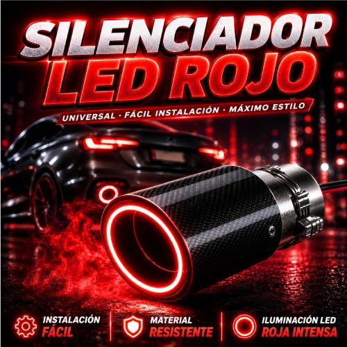 TUBO DE ESCAPE CON SILENCIADOR DE LUZ