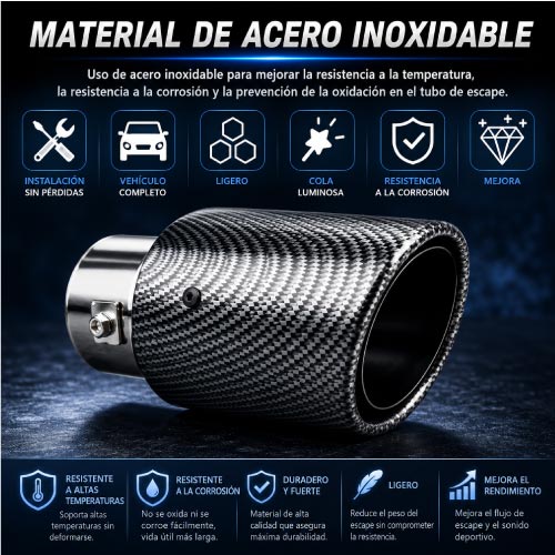 TUBO DE ESCAPE CON SILENCIADOR DE LUZ
