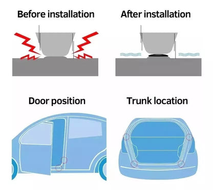 AMORTIGUADOR DE PUERTAS CARRO X 10 Unidades